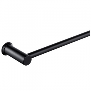 Allure Black Single Towel Rail 800mm